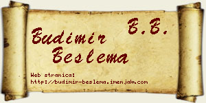Budimir Beslema vizit kartica